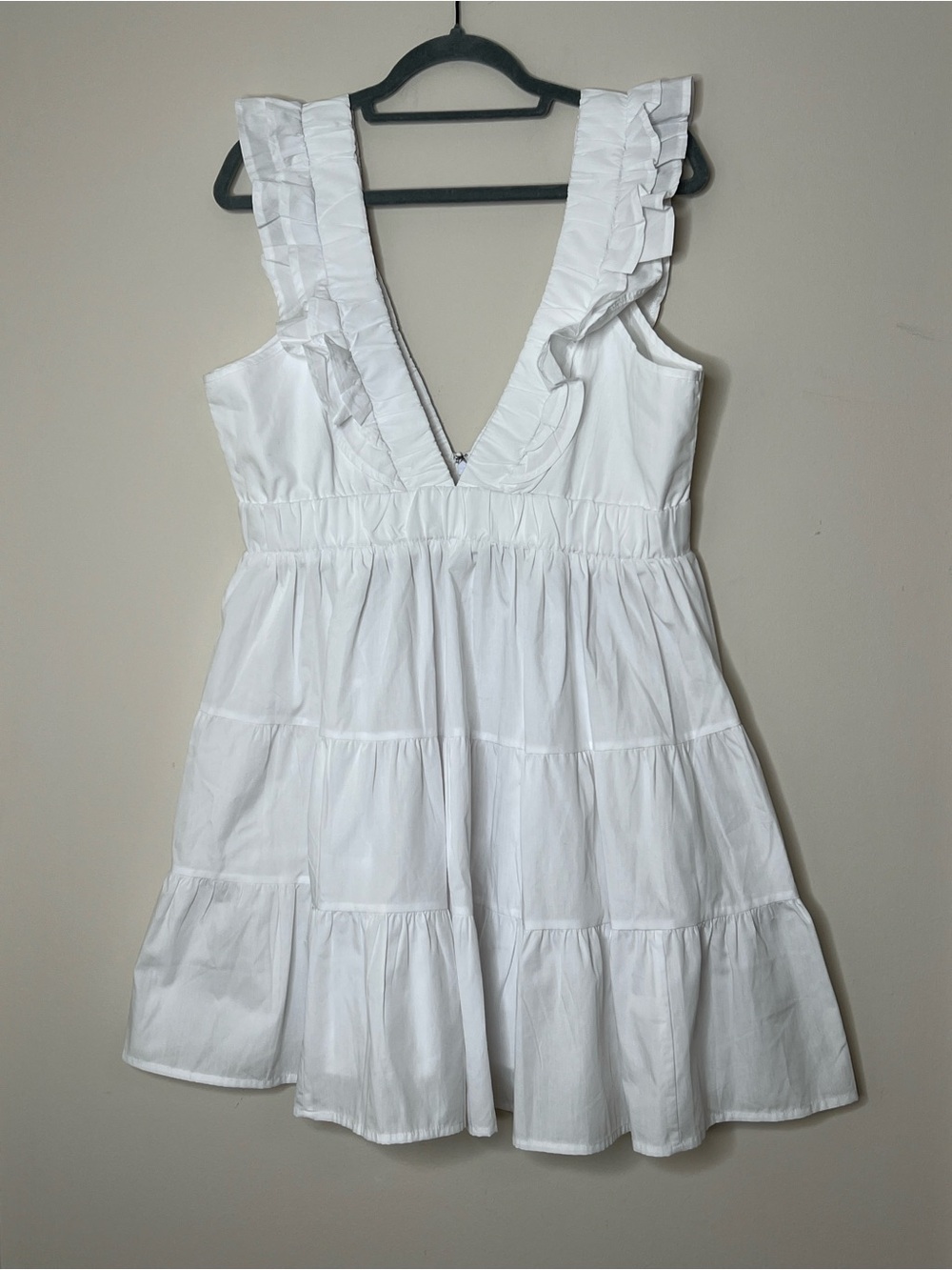 NWT Abercrombie & Fitch Cream Ruffled Strap Sundress